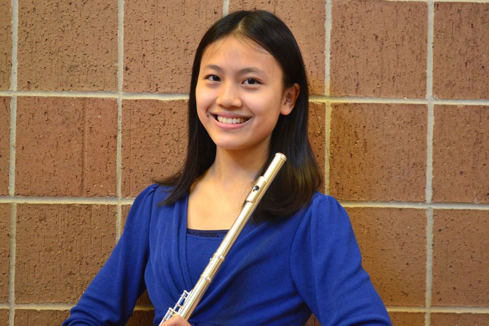 Elaine Chen (8) is a talented flutist. Photo by Srilekha Cherukuvada