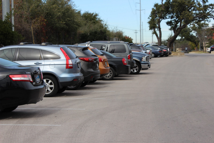 The Domain, a popular shopping center in Austin, has a parking lot that is filled to the brim with cars on a day to day basis. Photo by Maggie Findell