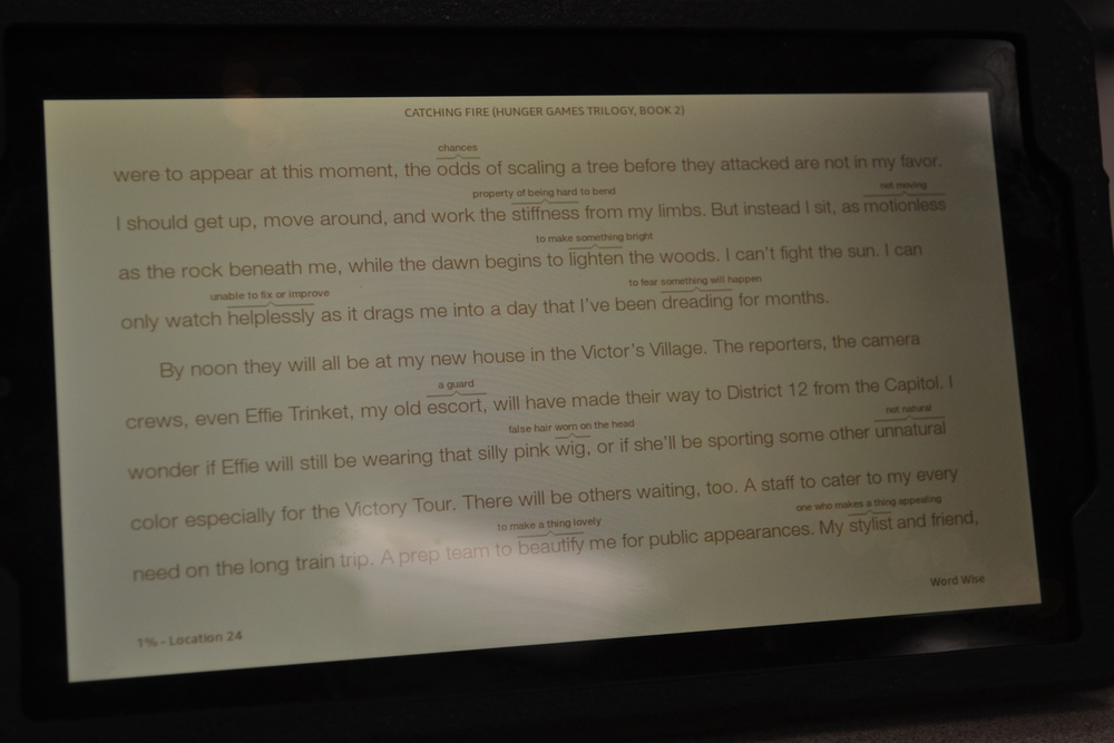 The Kindle© allows you to view a shade of yellow or red to help prevent emission of blue light. Photo by Zac DeLane.