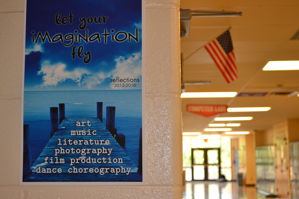 Many posters advertising Reflections are posted around the school like the one above. Photo by Michelle Lee