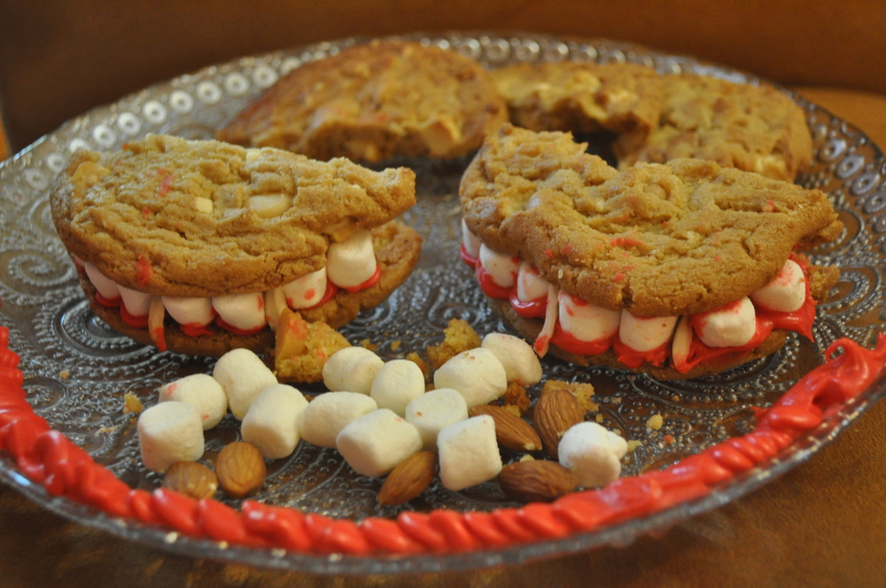 Dracula's Teeth cookies are both delicious and a tiny bit frightening. Photo by Riddhi Jakkal