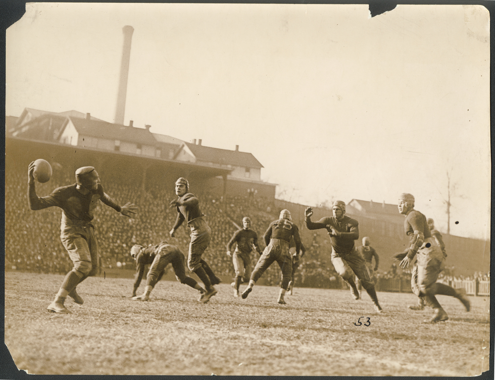 A game between the Auburn Tigers and the Georgia Tech Yellow Jackets in 1921. The Yellow Jackets ended up winning 14-0. Image from Georgia Tech Archives.