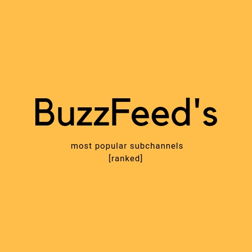 BuzzFeeds Most Popular Sub-Channels, Ranked