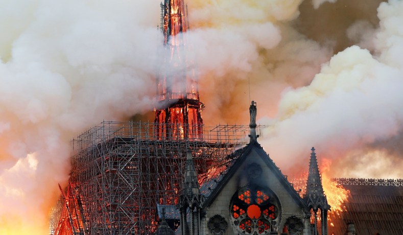 Fire at Notre Dame Cathedral in Paris