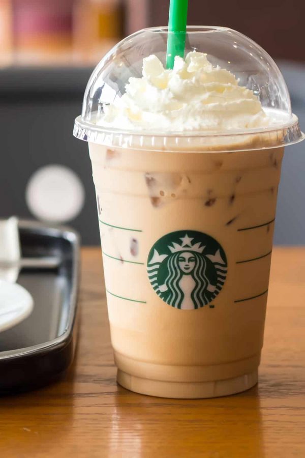 Starbucks signature espresso meets white chocolate syrup and steamed milk, to create the White Chocolate Mocha.  This sweet chocolatey drink tastes great hot or cold.