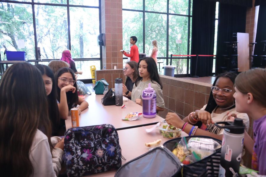 Students eating their lunch